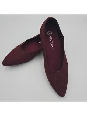 VIVAIA (Aria 2.0) Pointed -Toe Ballet flats garnet red women's EU 39/ US 8.5